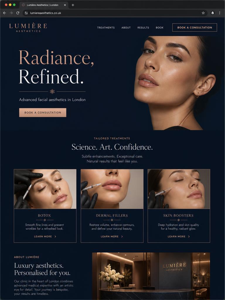 Aesthetics Clinic website